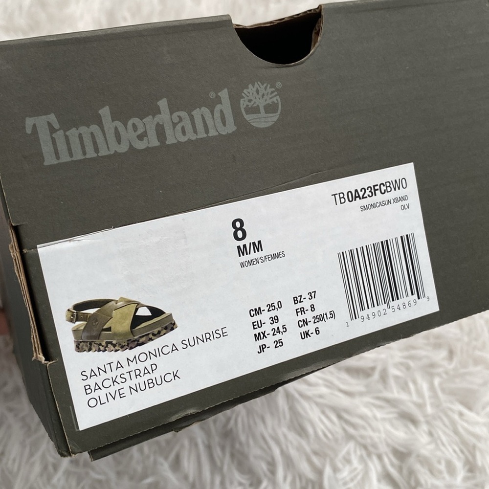 NWT Timberland olive green nubuck sandals - Picture 7 of 8